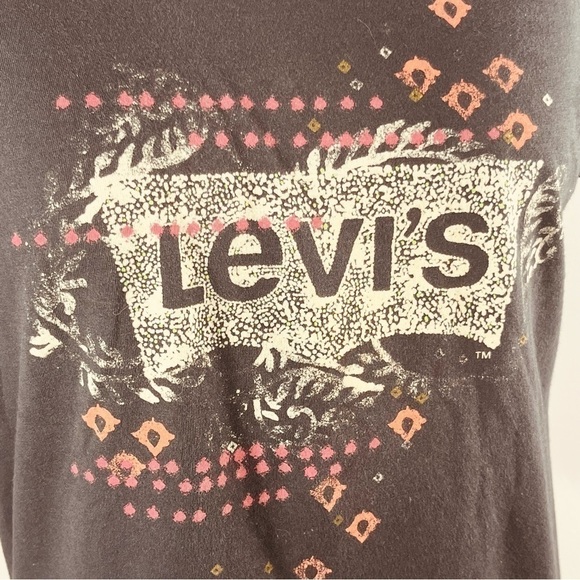 levi’s Black Capped Short Sleeve Logo T-Shirt Size L Style 53900-0159 - Picture 5 of 9
